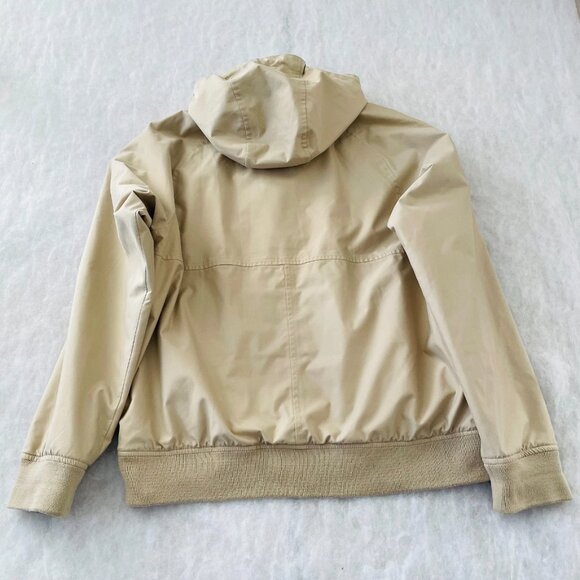 Lands' End Mens Ivory Long Sleeve Full Zip Removable Hooded Chore Jacket Size M - Picture 2 of 11